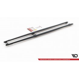 Накладки сплиттеры на пороги на BMW 1 F20 / F21 M-Pack / M140i рестайл
